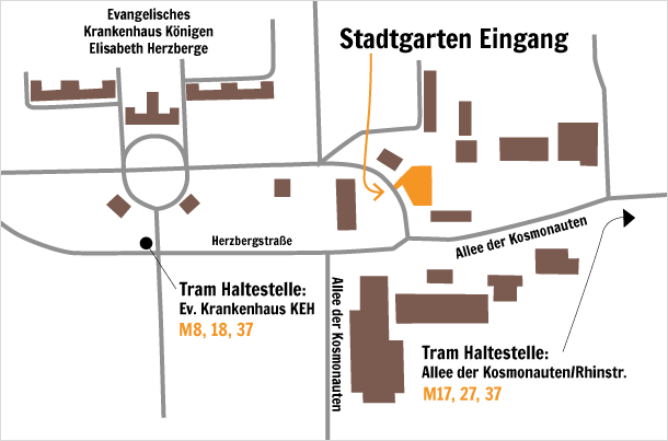 Wegbeschreibung Stadtgarten